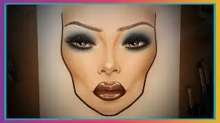 Smoke Signals- Blue Smokey Eye & Glossy Lip Speed Paint Using Make up | frankies_artistry