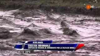 La crecida de un río indomable. #JesúsMaría.#Telenoche