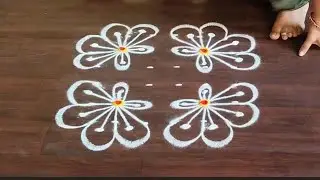 6*4dot's easy rangoli🌺|daily muggulu|thipkyanchi,festival rangoli|tradition rangoli🌺@Swathi-rangoli