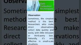 24- Data Collection Techniques/ Observation