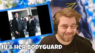 IU and her bodyguard cute moments Reaction