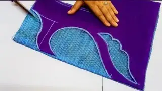 Very stylish boat neck blouse design || blouse || cutting and stitching back neck blouse design
