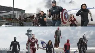 Civil War Fight Scene | Iron Man vs Captain America | Airport Battle | Marvel Clip [4K HDR]