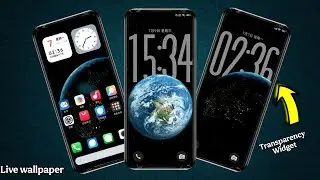 Xiaomi_Redmi_ phone Dark Style Theme With Transparency Widget & Animated Lock Screen