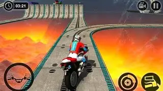 impossible Motor Bike Tracks -Best Android Gameplay | bike cartoon |