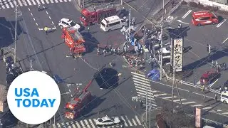 Massive sinkhole opens in Japan, swallows a truck | USA TODAY