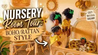 Nursery Room Tour | BoHo nursery | Rattan Wooden Nursery