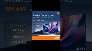 ￼Xiaomi TV A Pro 32 2026 | HD QLED display/Google TV/low ble light/Xiaomi Sound/Smart TV