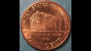 US 2009 Penny  - Lincoln Log Cabin