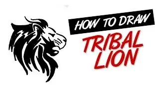 How to draw lion tribal tattoo design