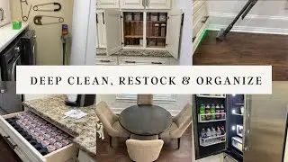 DEEP CLEAN, RESTOCK & ORGANIZE KITCHEN PANTRY & FRIDGE| CLEANING TIPS & TRICKS| LAUNDRY MOTIVATION