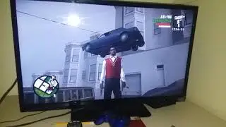 Sanadres crazy car floating in the air