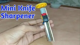 Diy Mini Battery power Knife Sharpener Make at home - Sand Paper Make motor Knife 🔪 Sharpener