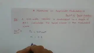 problems on basic electronics: amplitude modulation7
