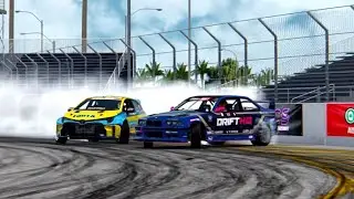Formula Drift round 9 Long Beach Shorline Showdown #formuladrift #assettocorsa #adamlz #ryantuerck