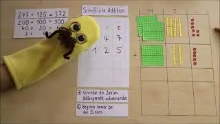 Erklärvideo: Schriftliche Addition mit Mathe-Flip Version 1: Rechenrichtung von oben nach unten