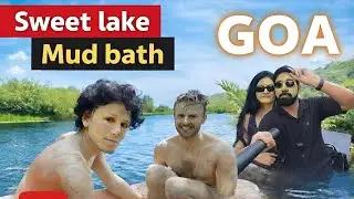 Goa Sweet Lake Mud Bath Explore | Arambol Beach Sweet Lake | #couplevolgs #myfirstvlog 