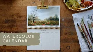 Paint a Fall Landscape | Watercolor Calendar Painting by Sarah Cray of Let's Make Art