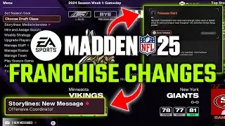 Madden 25:  NEW Features In Franchise Mode!