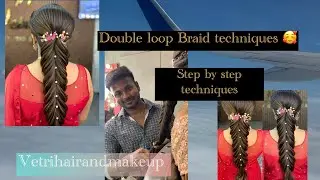 Double loop Braid Hairstyles🥰