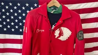 Polo Ralph Lauren Indian Head Red Varsity Jacket