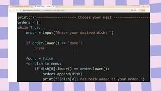 Python Activity: Restaurant Order Management System - MIDTERM