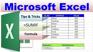Tips & Tricks sumif formula In  ms-excel 😱😱#sumif #formula #excel #sheet #tradding #expencive 