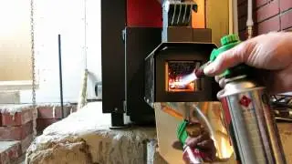 Розжиг горелки Пеллетрон-15 на котле на Куппер ОВК-18 (ОК-16)