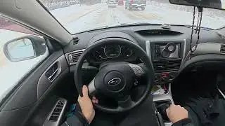 POV snow drive Toronto Subaru Impreza 2010