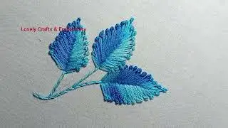 Easy & Beautiful Leaf Embroidery Tutorial /Leaf Embroidery design /leaf stitch /Hand Embroidery