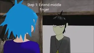 [MMD] Gorillaz. How to flip the bird