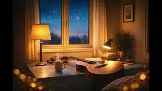 🌙 Night Study Room | Cozy Guitar Instrumental for Focus & Calm