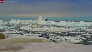 Apr 25, 2025: Small Calving of Large Iceberg caught on camera in Ilulissat, Greenland