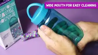 Gemstone Water Bottle in Teal by Purple Ladybug