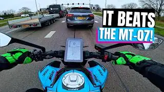 Тестирование CFMOTO 800NK начинающим райдером ростом 2 метра!