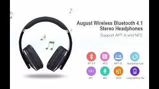 August EP650 беспроводные Bluetooth-наушники с функцией NFC, aptX, Multipoint - распаковка.