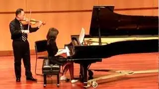 Peter playing violin with Nicole at Santa Clara University March 18, 2012