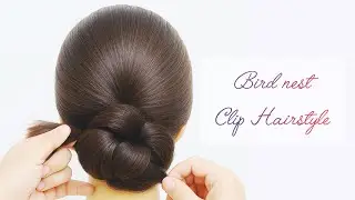 How To Use Beautiful Bird Nest Hair Clip Bun Hairstyle For Party | amazing hair tools hairstyle