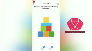 Easy Game Level 230 take the red cube without ruining the tower
