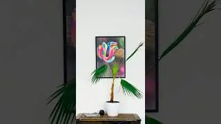🎨 New Oil Pastel Artwork - Python on a Tree Branch! 🐍🌿