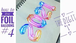how to draw a foil balloons #4 | realistic drawing tutorial for begginers
