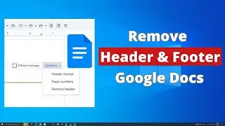 Как удалить верхний и нижний колонтитулы в Google Docs