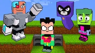 Minecraft: Robin vs Cazadores (Los J&oacute;venes Titanes en acci&oacute;n)