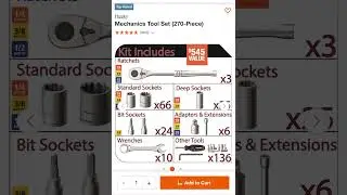 50 % off Mechanics Tool Set (270-Piece)
