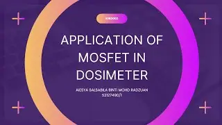 APPLICATION OF MOSFET