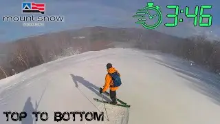 Skiing Mt Snow, VT Top to Bottom in 3 Min 46 Secs
