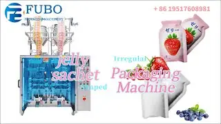 Double Lanes Strawberry Jelly Sachet Packaging Machine | Irregular Shaped sachet packaging machine