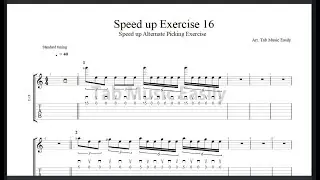 Fast Alternate Picking - Speed up Exercise 16 // Speed up Alternate Picking Exercise