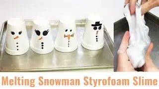 Melting Snowman Slime! Watch Styrofoam Dissolve Instantly