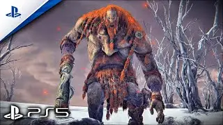 Elden RIng Fire Giant Boss Fight PS5 Gameplay